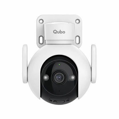 Front view of Qubo HCP11 5MP Wi-Fi Smart Outdoor Security Camera with AI Guard dual antennas and spotlight -tpstech.in