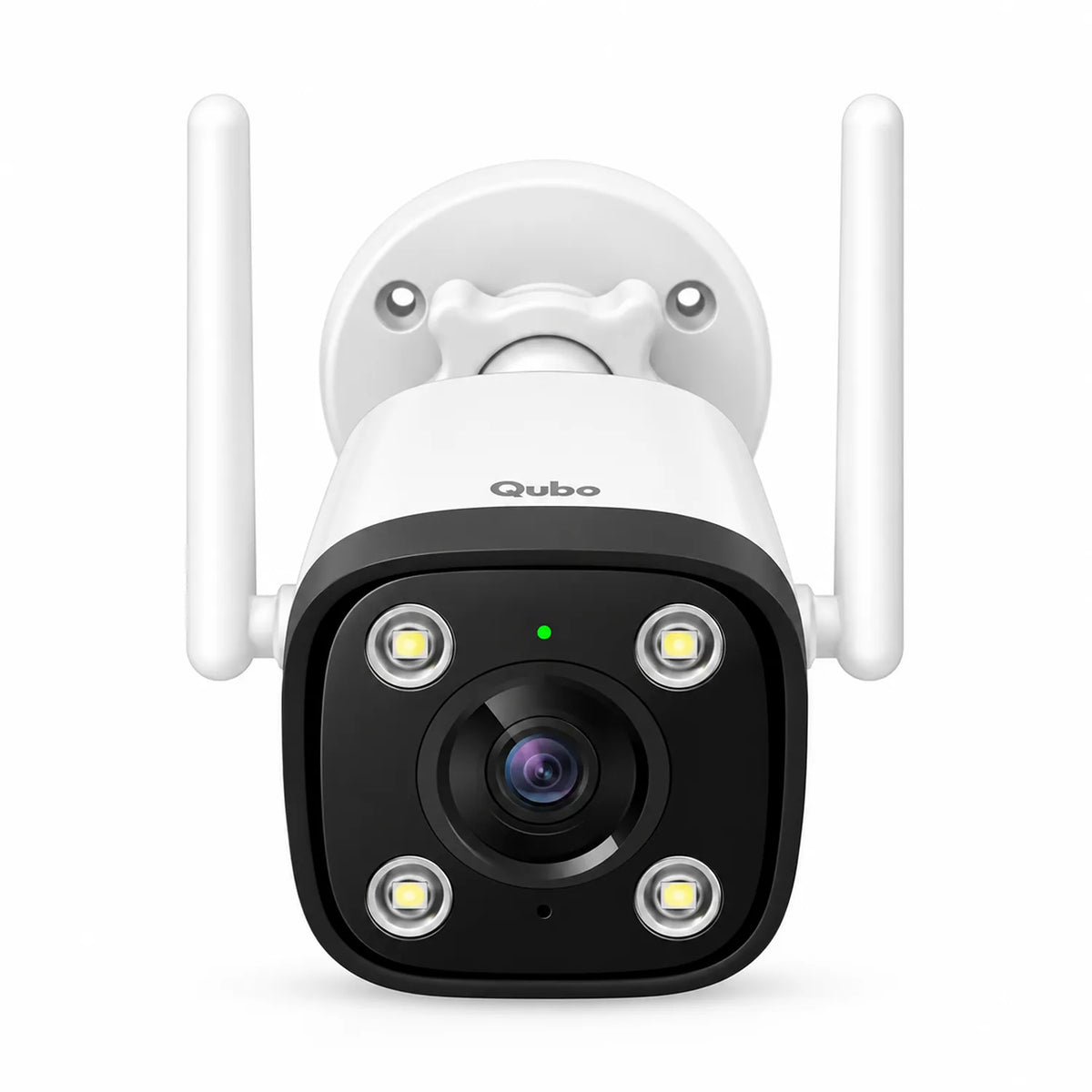 Qubo Smart Bullet Cam Pro 180 4MP Outdoor Security Camera Front Lens and Quad Spotlights -tpstech.in