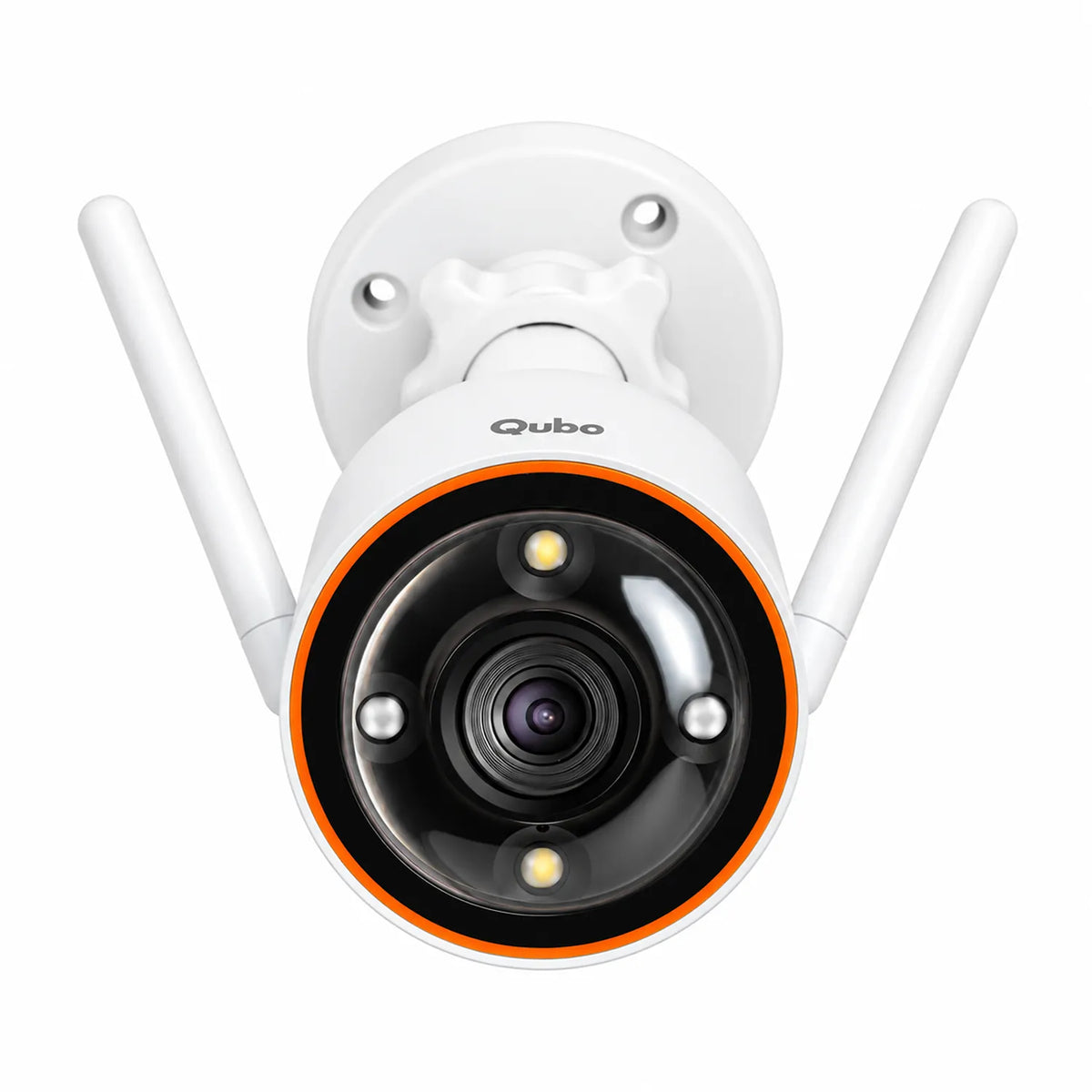 Qubo Smart Bullet Cam Pro 4MP Outdoor Security Camera Front Lens and Spotlight View -tpstech.in