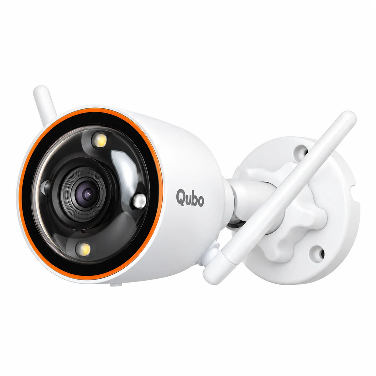 Qubo Smart Bullet Cam Pro 4MP Outdoor Security Camera Side Angle View -tpstech.in
