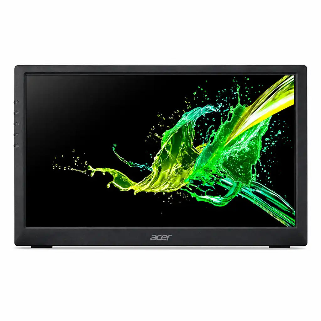 Repacked Acer PM161Q 15.6 Inch Full HD IPS Portable Monitor straight front view showcasing 15.6-inch widescreen display -tpstech.in