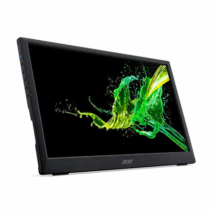 Repacked Acer PM161Q 15.6 Inch Full HD IPS Portable Monitor side perspective view showing vibrant color display and slim frame -tpstech.in
