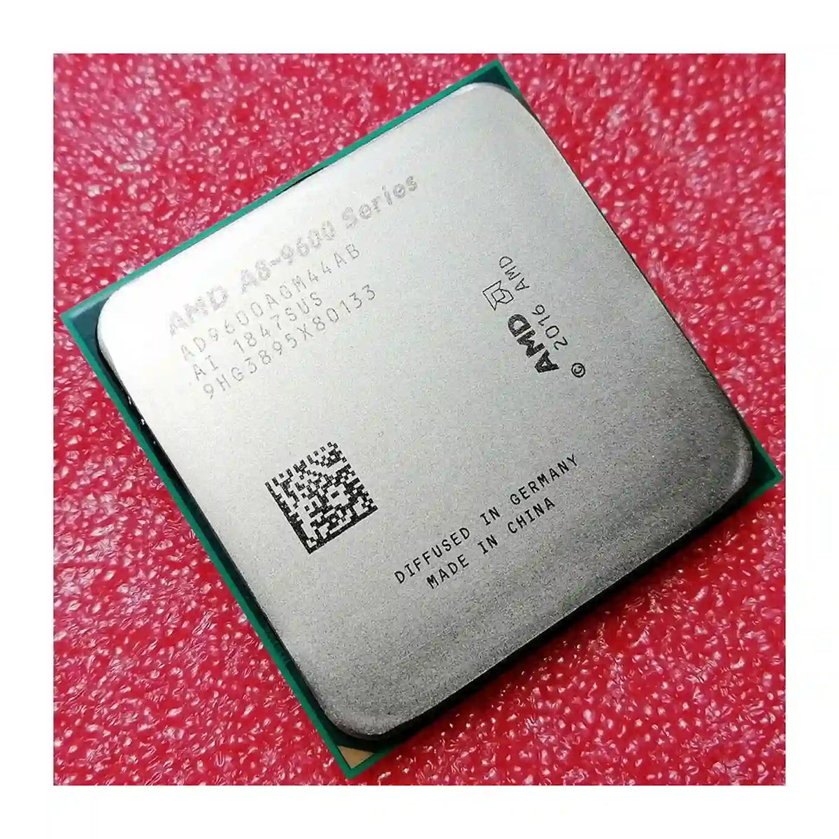 Repacked AMD A8 9600 Desktop Processor 4 Cores CPU chip top view with model markings -tpstech.in