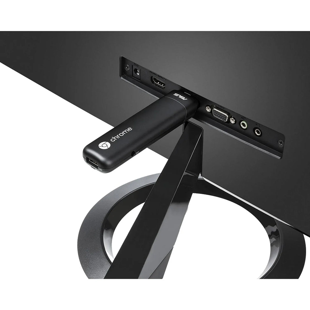 Repacked ASUS Chromebit CS10 Mini PC with Chrome OS plugged into monitor HDMI display port -tpstech.in