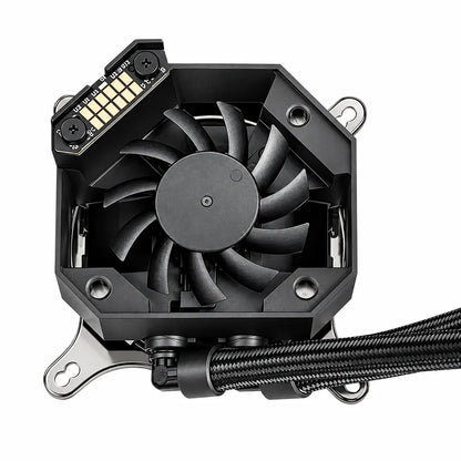 Repacked ASUS ROG RYUJIN II 360 ARGB Liquid CPU Cooler with 3.5-inch LCD embedded micro VRM fan top view -tpstech.in