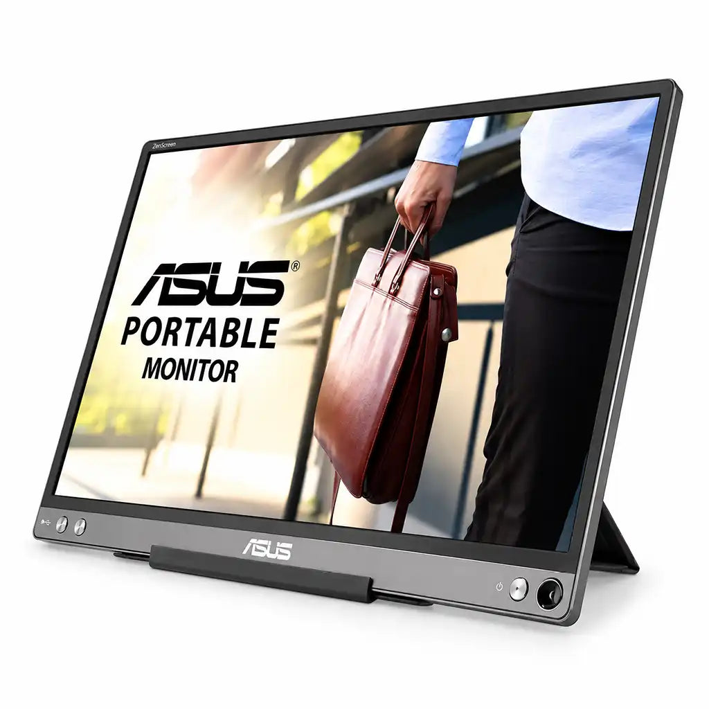 Repacked ASUS ZenScreen MB16ACE Portable USB Monitor right side perspective showcasing slim bezel display -tpstech.in