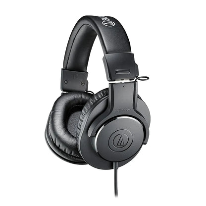 Repacked Audio-Technica ATH-M20x Professional Studio Monitor Headphones Side Angle View -tpstech.in