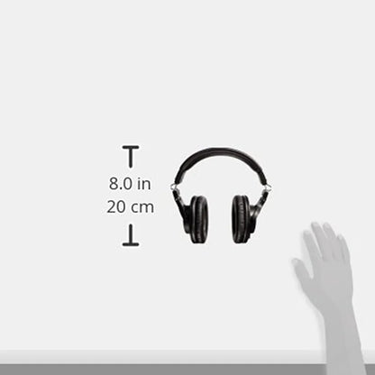 Repacked Audio-Technica ATH-M30x Professional Studio Monitor Headphones Dimensions and Height Size -tpstech.in