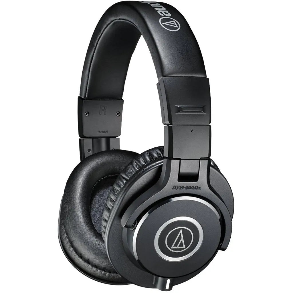 Repacked Audio-Technica ATH-M40x Professional Studio Monitor Headphones Side Angle View -tpstech.in