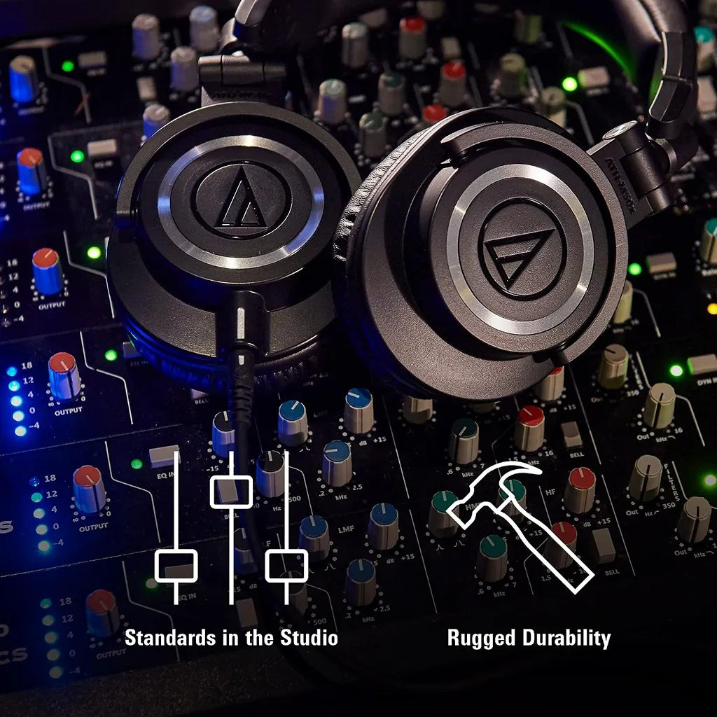 Repacked Audio-Technica ATH-M50x Professional Monitor Headphones Standards in the Studio Rugged Durability -tpstech.in
