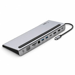 Isometric view of Repacked Belkin INC004 USB-C 11-in-1 Multiport Dock for Mac and PC showing ports and cable -tpstech.in