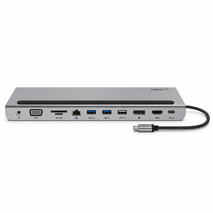 Front facing view of connection ports on Repacked Belkin INC004 USB-C 11-in-1 Multiport Dock for Mac and PC -tpstech.in