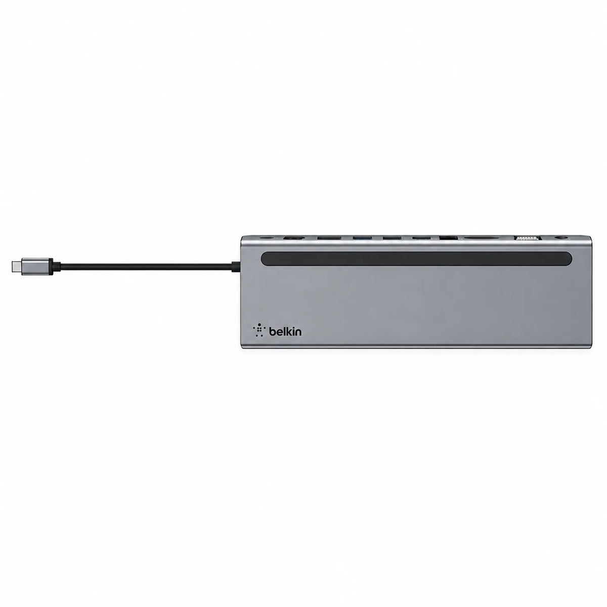 Top view of Repacked Belkin INC004 USB-C 11-in-1 Multiport Dock showing laptop grip strip and Belkin branding -tpstech.in