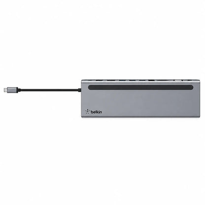 Top view of Repacked Belkin INC004 USB-C 11-in-1 Multiport Dock showing laptop grip strip and Belkin branding -tpstech.in