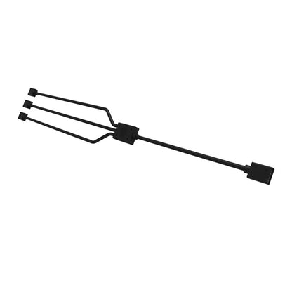 Repacked Cooler Master 1-to-3 RGB Splitter Cable R4-ACCY-RGBS-R2 angled view -tpstech.in