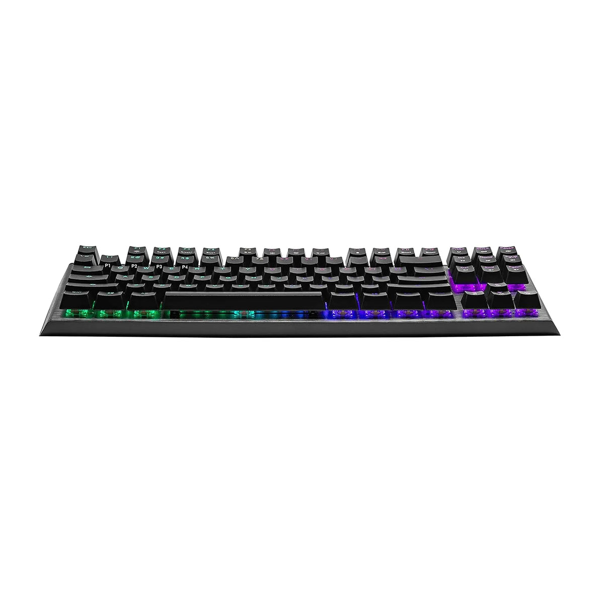 Repacked Cooler Master CK530 V2 Mechanical Gaming Keyboard front low profile view showing per key RGB backlighting -tpstech.in