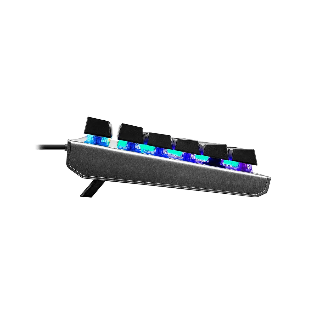 Repacked Cooler Master CK530 V2 Mechanical Gaming Keyboard side profile view showcasing ergonomic angle and extended tilt feet -tpstech.in