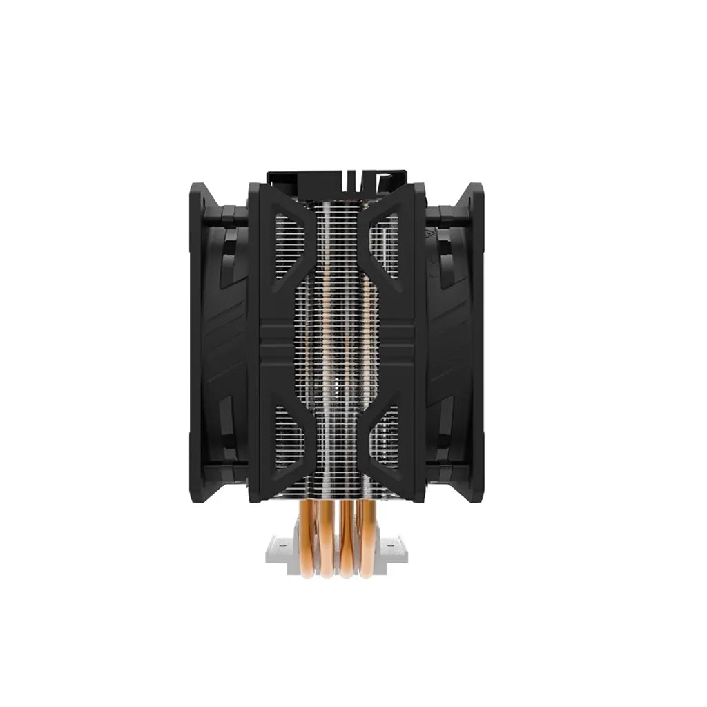 Repacked Cooler Master Hyper 212 LED Turbo ARGB CPU Air Cooler Side Profile Showing Aluminum Fins and Copper Heat Pipes -tpstech.in