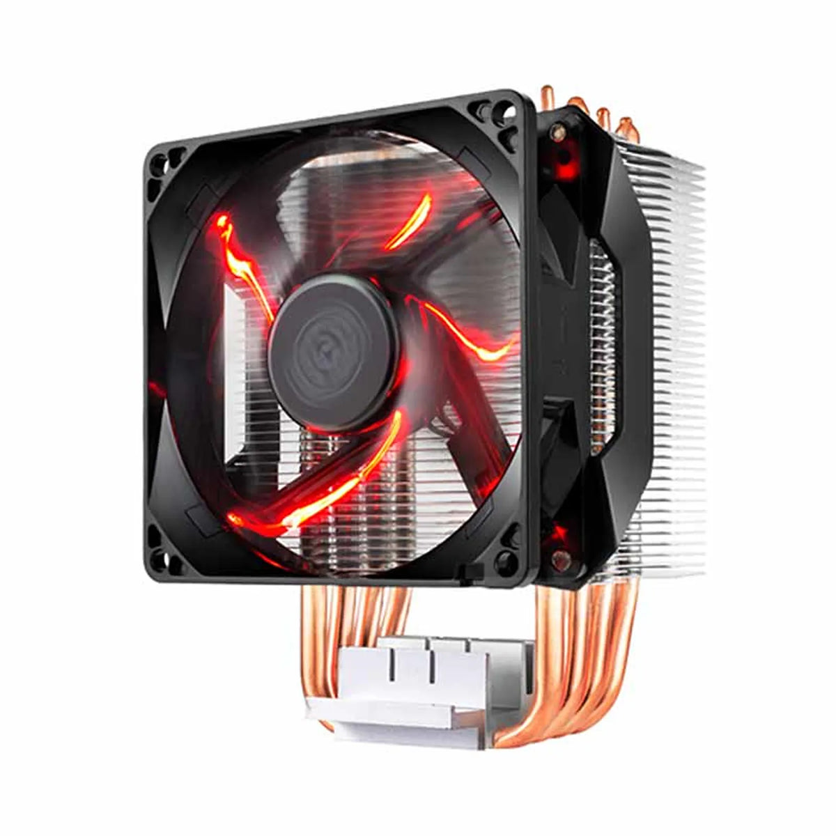 Repacked Cooler Master Hyper 410R Red LED CPU Air Cooler Perspective View tpstech.in
