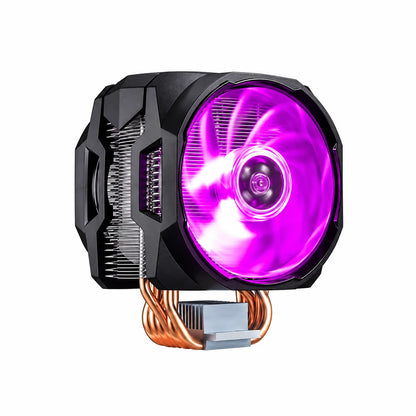 Repacked Cooler Master MasterAir MA610P RGB CPU Air Cooler for Intel and AMD side angled view displaying continuous direct contact copper base -tpstech.in