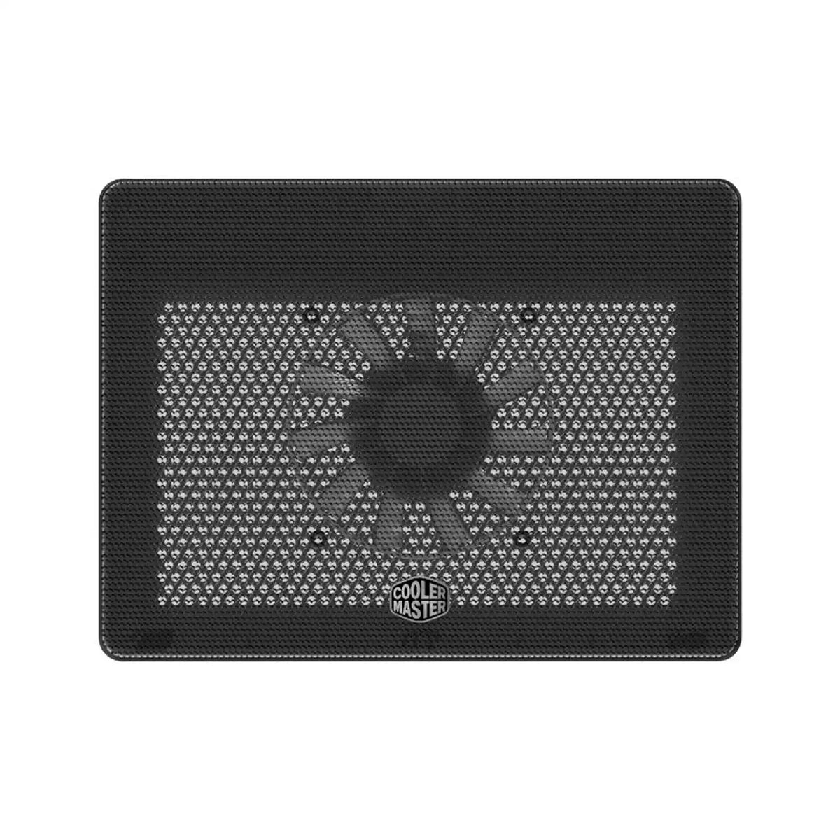 Repacked Cooler Master Notepal L2 Laptop Cooler for Up to 17-inch Laptops top view displaying full metal mesh surface and large central cooling fan -tpstech.in