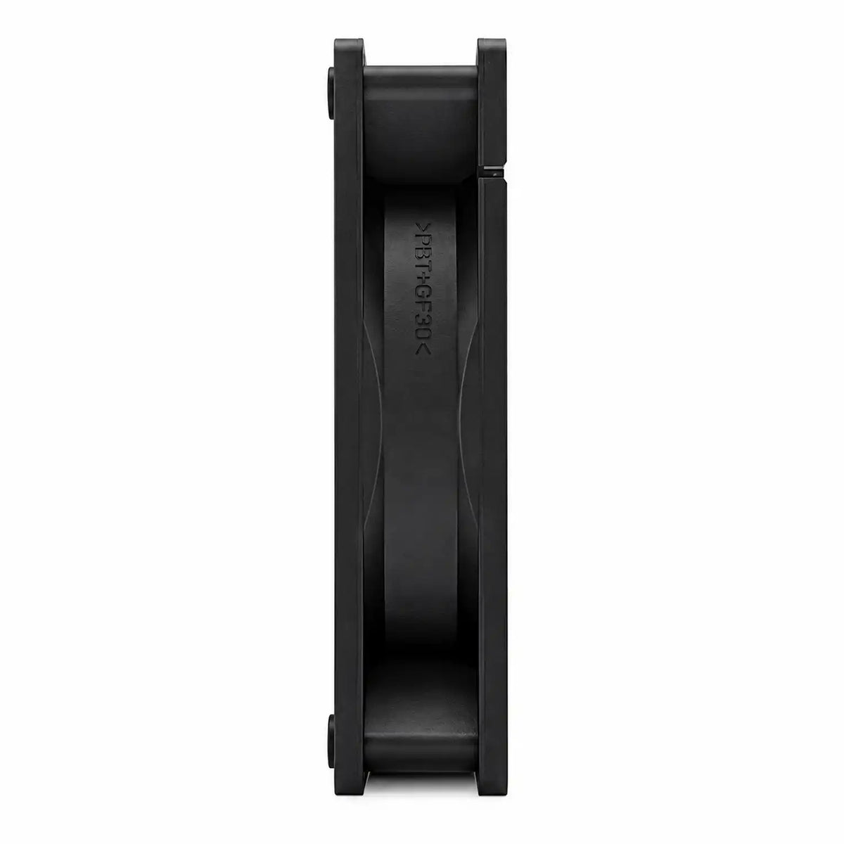 Repacked Cooler Master R4-S2S-124K-GP 120mm Silent Case Fan standard side profile view displaying frame thickness and material specifications -tpstech.in