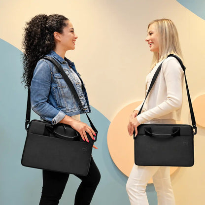 Models Carrying Repacked Dell CV5623 15-16" Water-Resistant Laptop Sleeve with Shoulder Strap -tpstech.in
