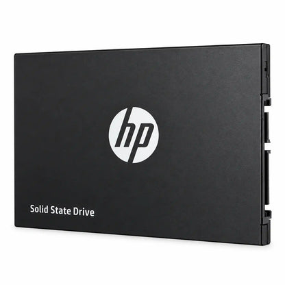 Repacked HP S700 250GB 2.5-inch SATA SSD for PC and Laptop angled standing perspective view highlighting black matte finish -tpstech.in