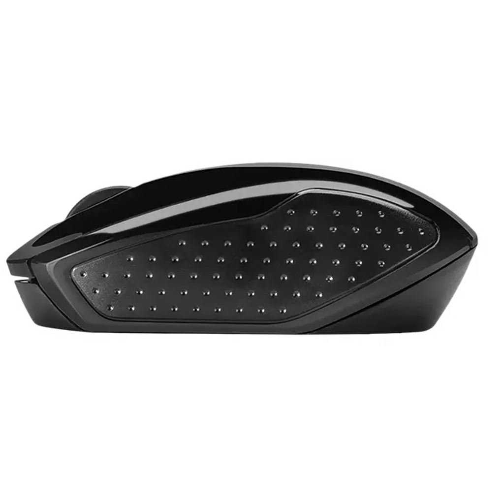 Repacked HP Wireless Mouse 200 side profile showing textured grip and contoured shape -tpstech.in