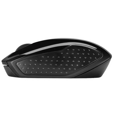 Repacked HP Wireless Mouse 200 side profile showing textured grip and contoured shape -tpstech.in