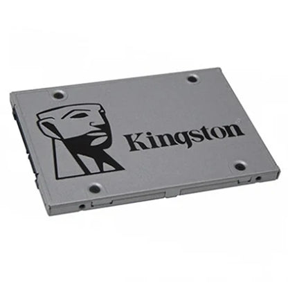 Repacked Kingston 120GB SATA 3 Internal SSD for Laptop and Desktop angled top view displaying Kingston logo -tpstech.in