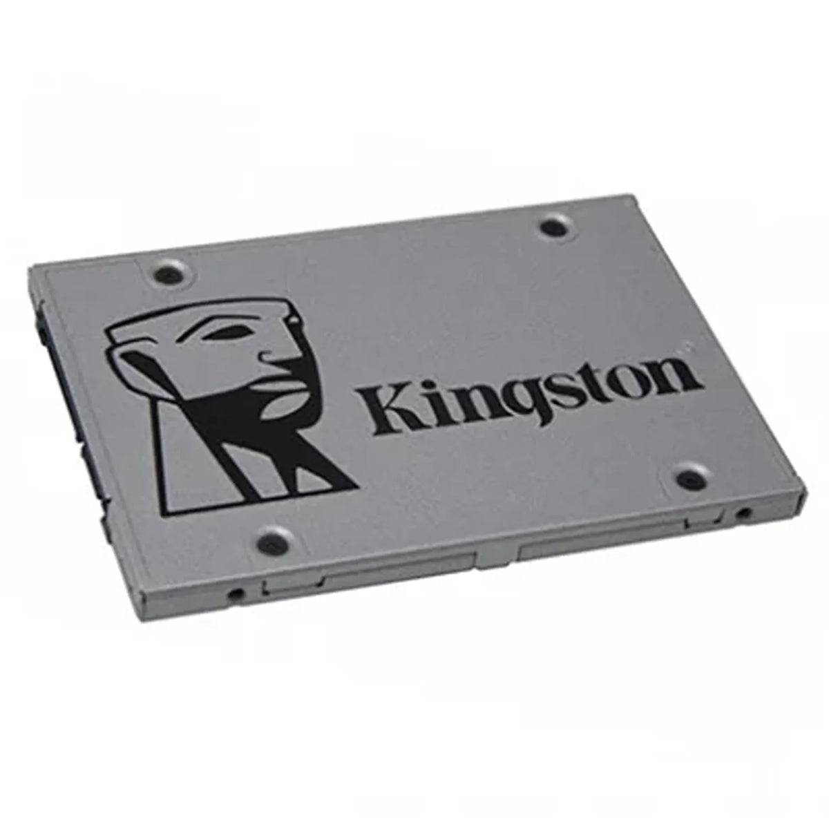 Repacked Kingston 240GB UV500 SATA SSD SUV500/240G angled top view showing metal casing and logo -tpstech.in
