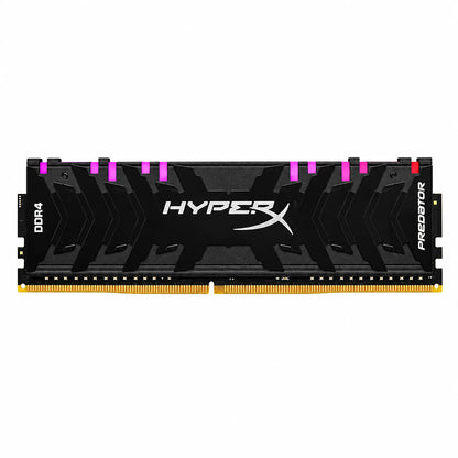 Repacked Kingston HyperX Predator RGB 8GB DDR4 3200MHz CL16 Desktop RAM straight front view -tpstech.in