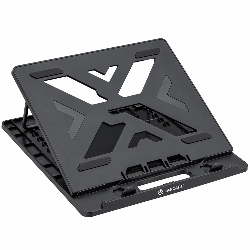 Repacked LAPCARE Laptop Stand Adjustable Height for 26-35 cm Laptops Left Angle View -tpstech.in