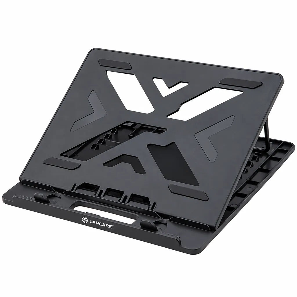 Repacked LAPCARE Laptop Stand Adjustable Height for 26-35 cm Laptops Right Angle View -tpstech.in
