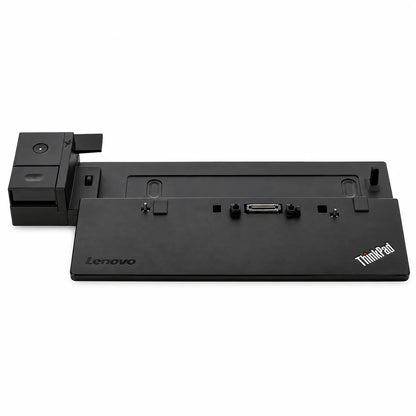 Repacked Lenovo ThinkPad Basic 65W Docking Station front elevated view showing docking bed and power connector -tpstech.in