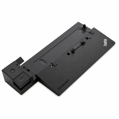 Repacked Lenovo ThinkPad Basic 65W Docking Station isometric angle showing top docking interface pins and eject button -tpstech.in