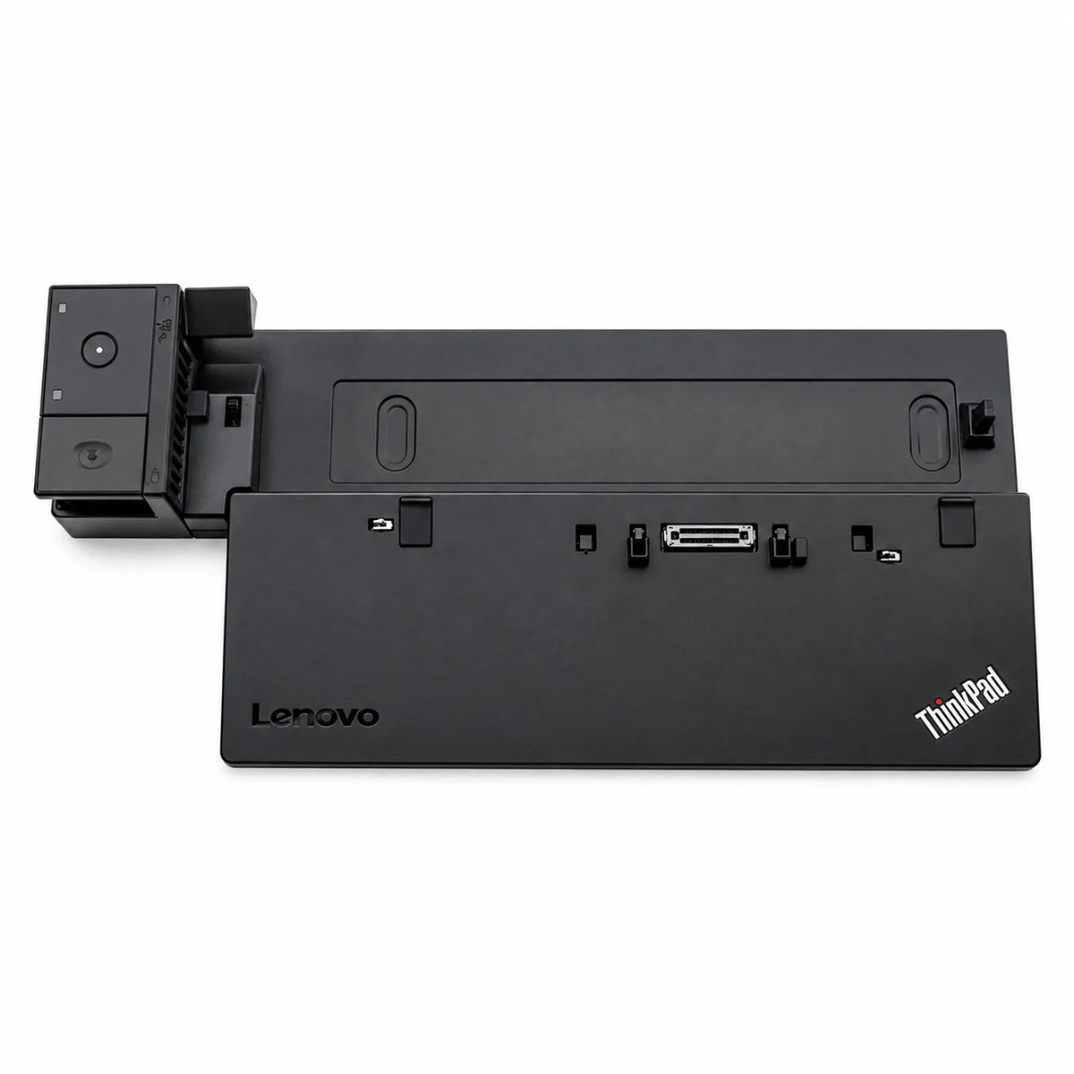 Repacked Lenovo ThinkPad Ultra Dock 170W Docking Station overhead top view featuring ThinkPad branding and interface pins -tpstech.in