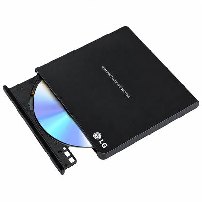 Repacked LG GP65NB60 Portable DVD Writer with M-DISC Support open disc tray loaded with DVD -tpstech.in