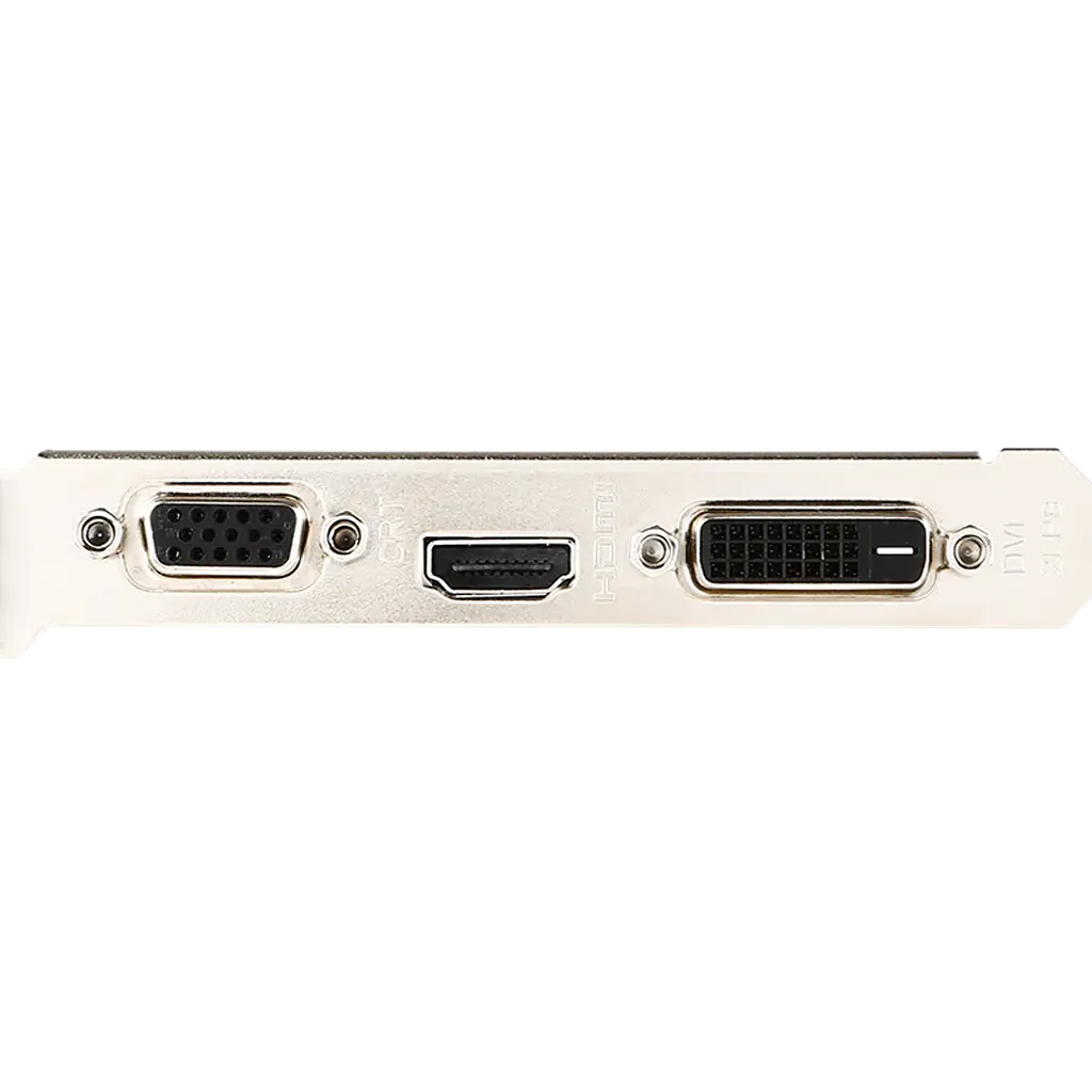 Repacked MSI GT 710 2GB DDR3 Low Profile Graphics Card display output ports featuring VGA HDMI and DVI -tpstech.in