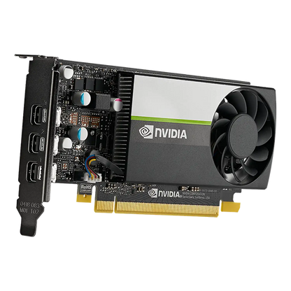 Angled Front View of Repacked PNY NVIDIA Quadro T400 2GB GDDR6 Graphics Card with Single Fan Cooler -tpstech.in