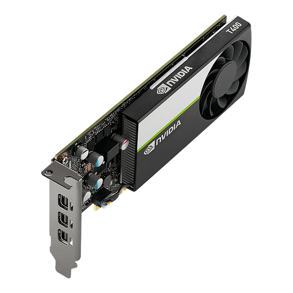 Top Right View of Repacked PNY NVIDIA Quadro T400 Graphics Card Shroud and Cooling Fan -tpstech.in