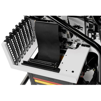 Repacked Thermaltake Gaming PCI-E 3.0 X16 Riser Cable 200mm for PCIe 3.0 GPUs installed on motherboard chassis bracket -tpstech.in