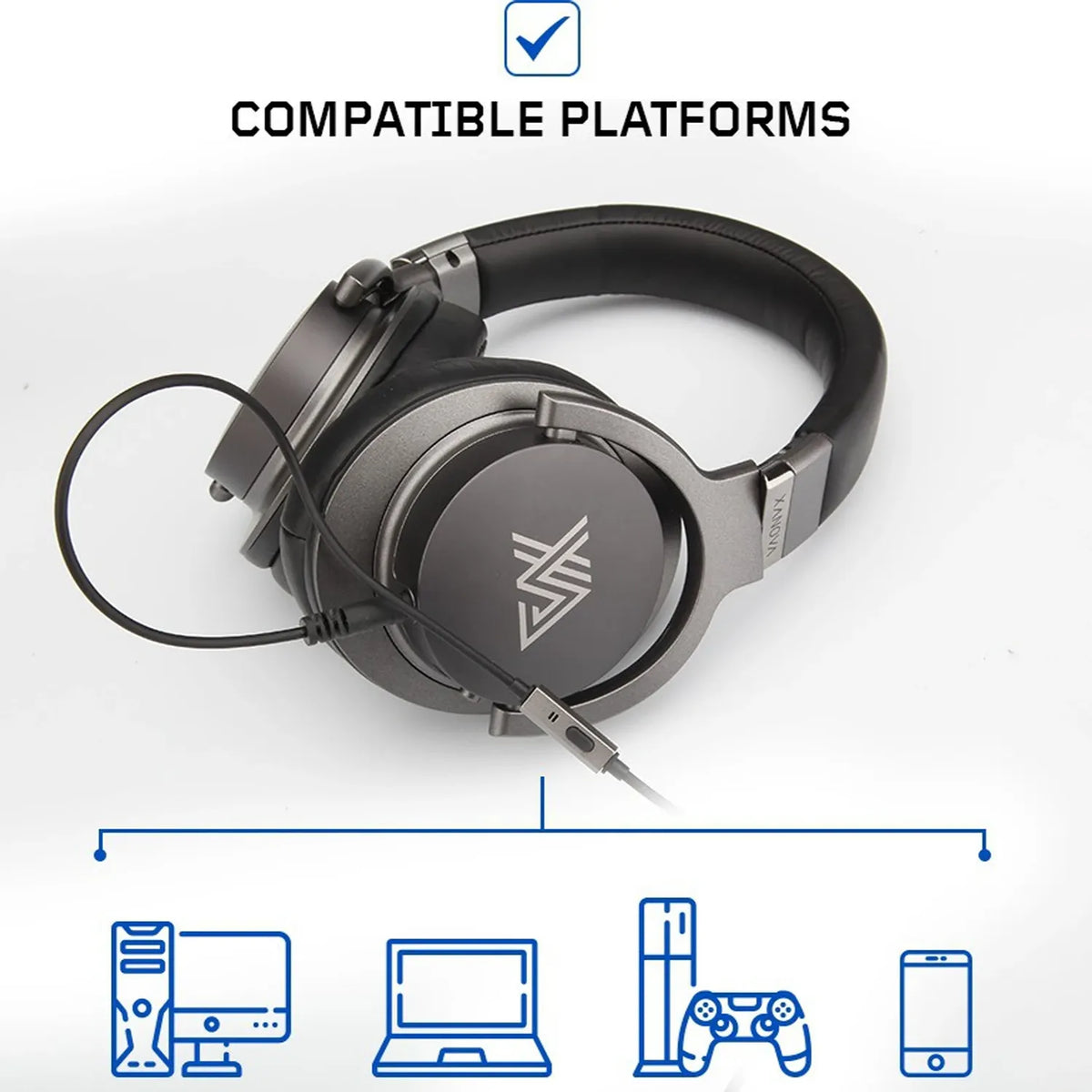 Repacked XANOVA Juturna-U Gaming Headset with Virtual 7.1 Surround Sound cross-platform support for PC laptop gaming console and mobile -tpstech.in