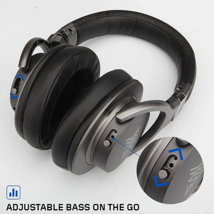 Repacked XANOVA Juturna-U Gaming Headset with Virtual 7.1 Surround Sound close-up of on-ear physical 3-stage adjustable bass switch -tpstech.in