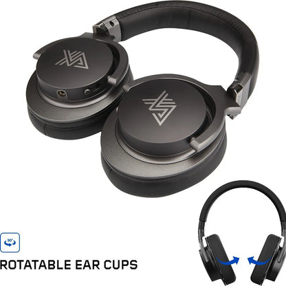 Repacked XANOVA Juturna-U Gaming Headset with Virtual 7.1 Surround Sound showing 90-degree swivel rotatable flat folding ear cups -tpstech.in