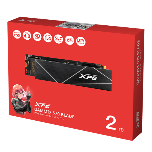 XPG GAMMIX S70 Blade M.2 NVME 2TB PCIe Gen4 Internal Solid-State Drive