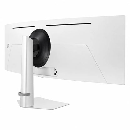 Samsung 49 inch Odyssey OLED G9 curved OLED gaming monitor rear design with slim white panel and stand -tpstech.in