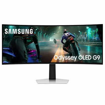 Samsung Odyssey OLED G9 49 inch ultrawide curved gaming monitor front view with immersive 32:9 display -tpstech.in