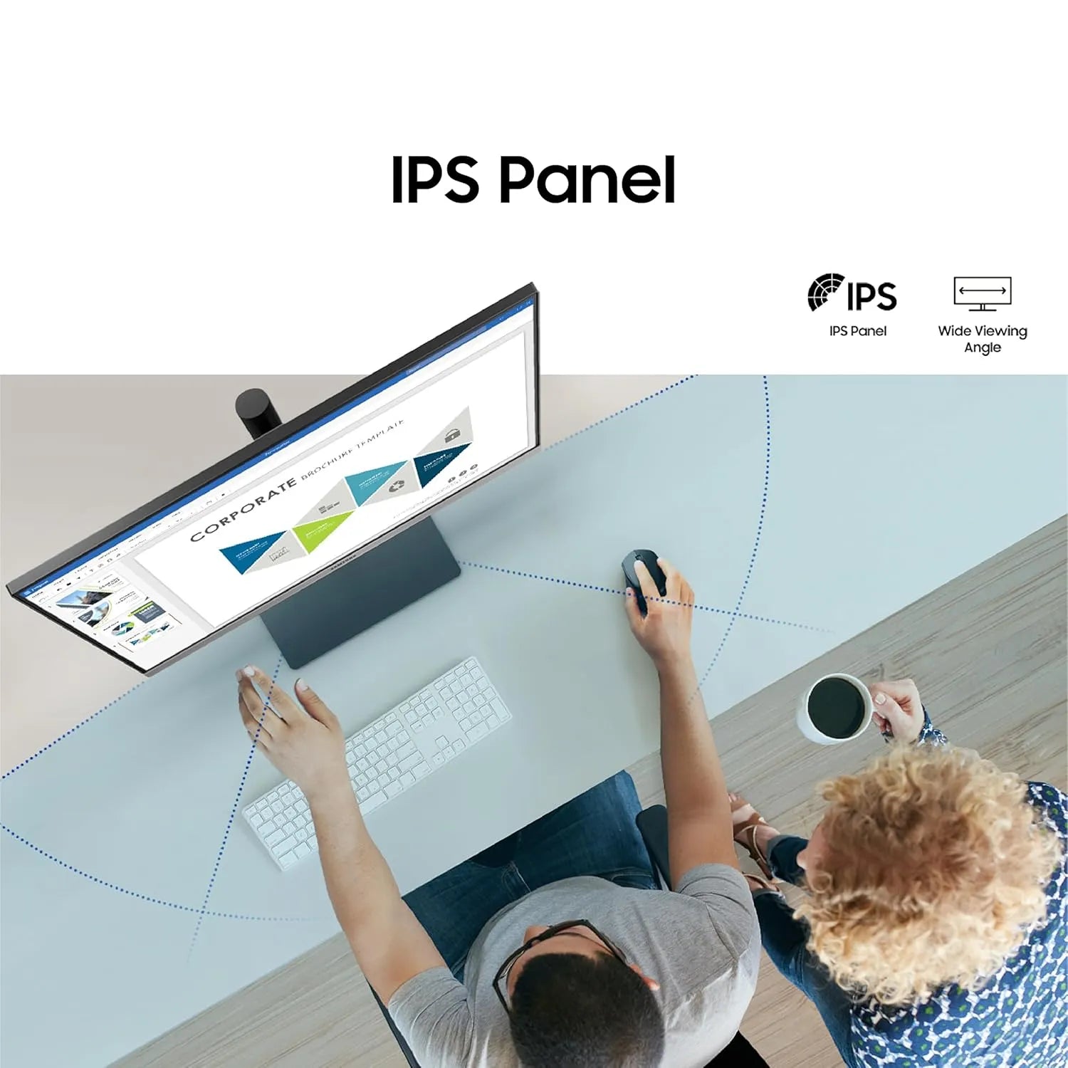 Samsung LS24F430UAWXXL 24 inch IPS panel monitor with wide viewing angle for clear visuals -tpstech.in